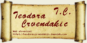 Teodora Crvendakić vizit kartica
